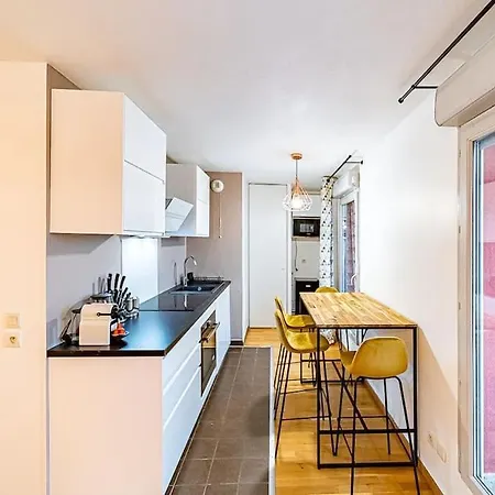 Appartement Joli T2 Avec Garage Gratuit Et Balcon à Villeurbanne Extérieur photo